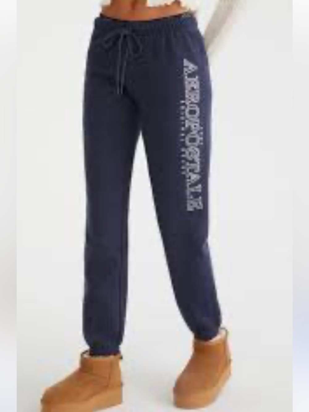 Aeropostale Navy Joggers Large Cotton Blend NWT